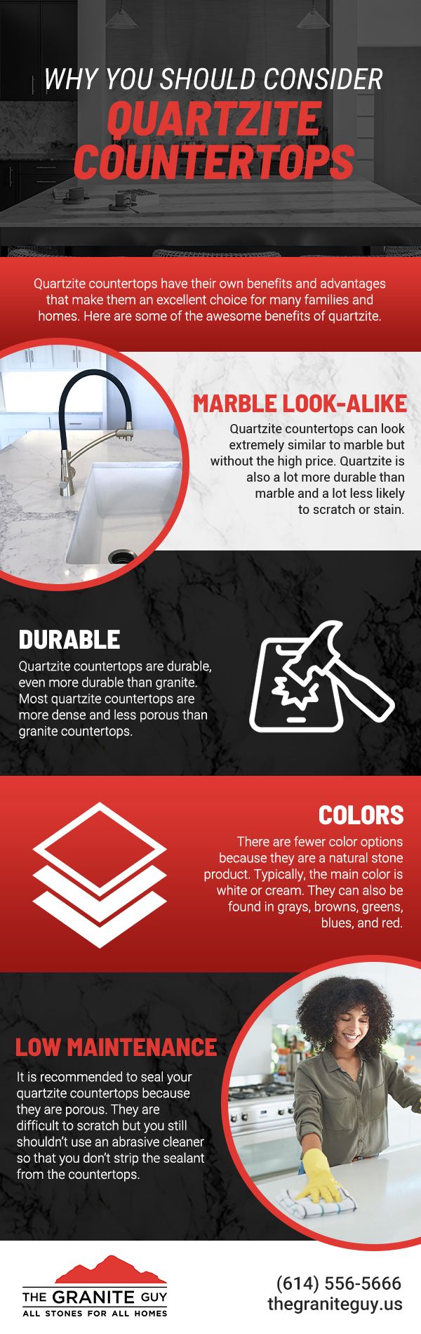Why You Should Consider Quartzite Countertops [infographic]